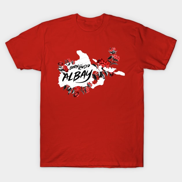 Born and Raised - Albay, Philippines (Red) T-Shirt by pinoytee